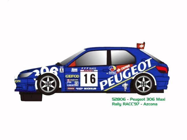 PEUGEOT 306  MAXI #16  RACC RALLY 1997 AZCONA / BILLMAIER