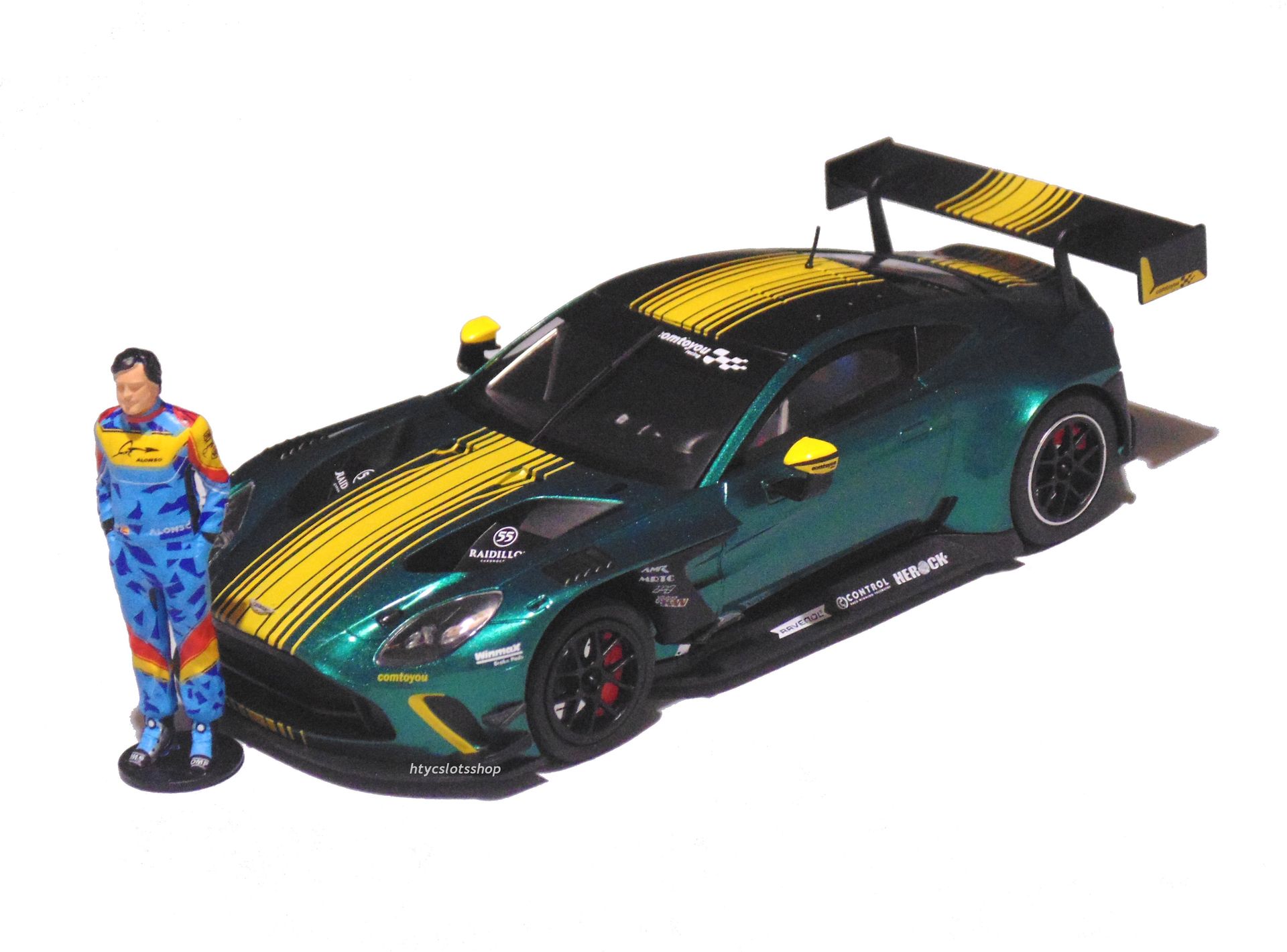ASTON MARTIN VANTAGE GT3 EVO TEST CAR + FIGURA ALONSO