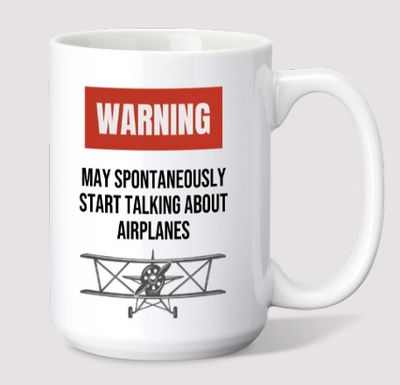 Warning - airplane Mug