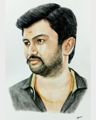 Handmade Colored Pencil Sketch