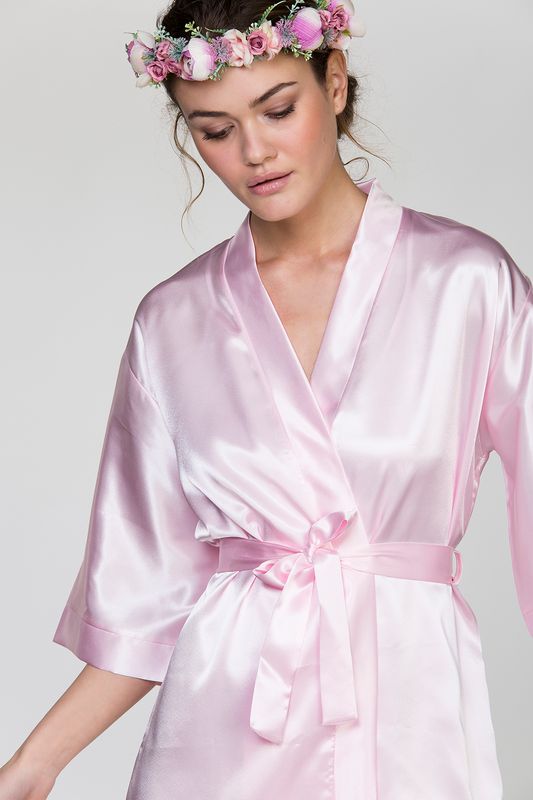 Bata de seda Light Pink