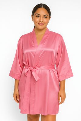Bata de Seda Rosado
