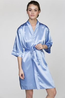 Bata de Seda Celeste