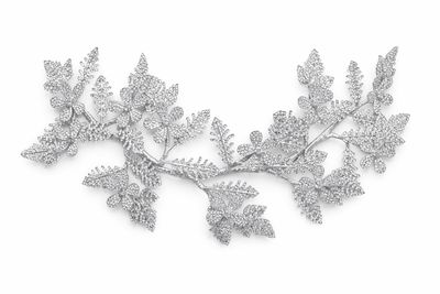 Tocado Flexible de Cristales en Plata Oscura