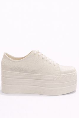 Zapatillas de 6.5 cm con Diseño de Encaje