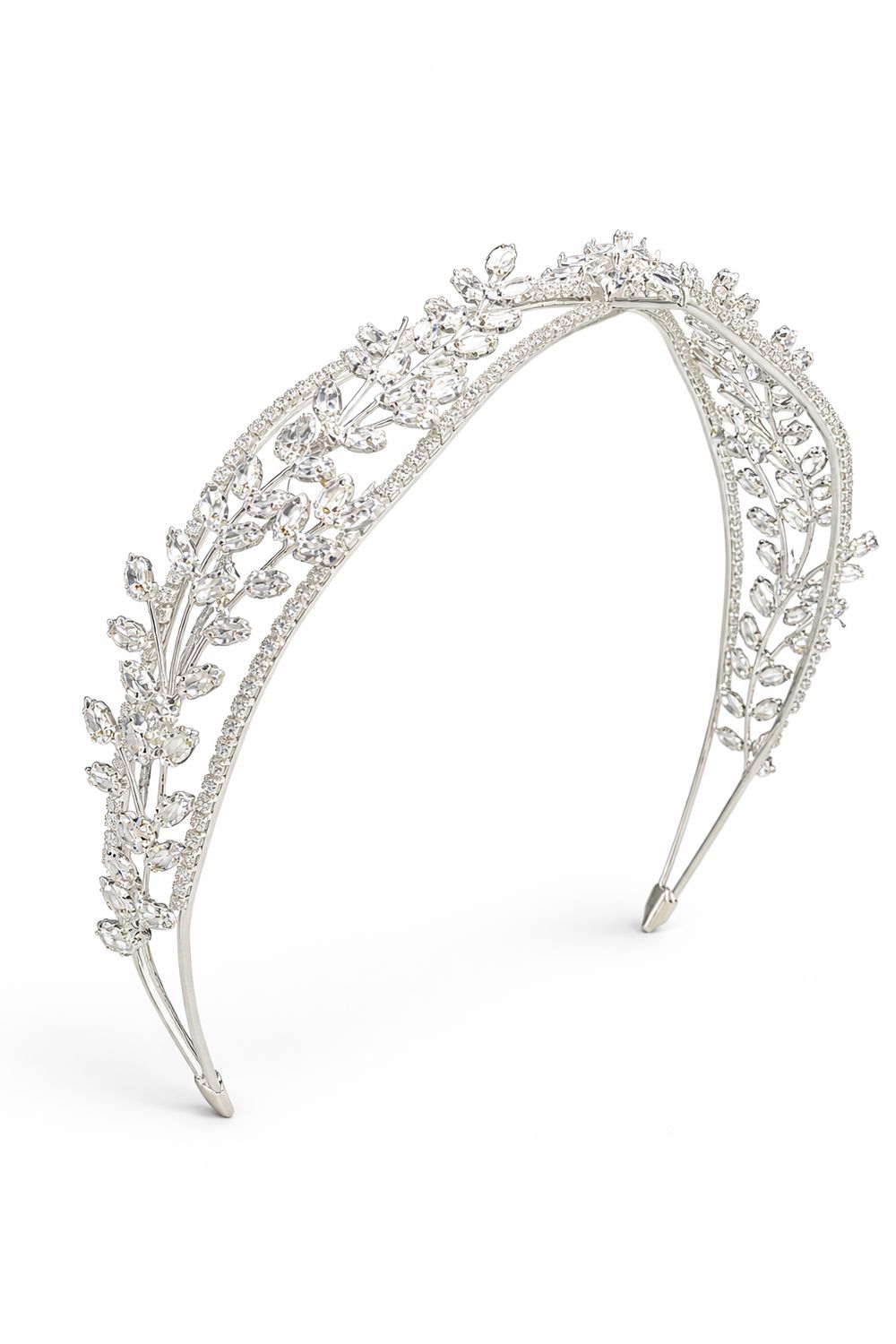 Headpiece Lujoso Tipo Vincha con Cristales y Pedrería Libanesa