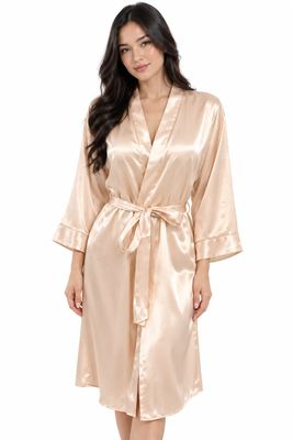 CHAMPAGNE SATIN ROBE