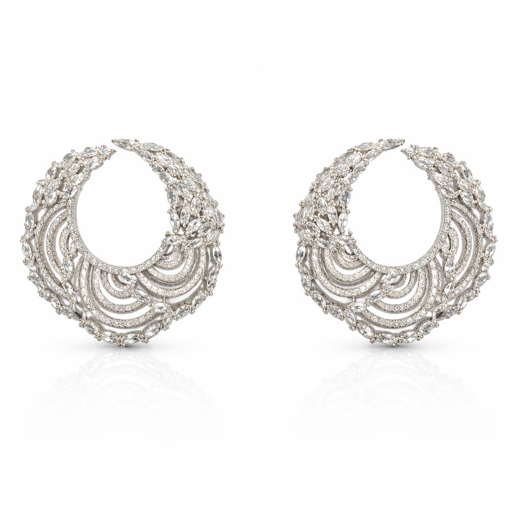 Aretes Circulares con Cristales en Capas