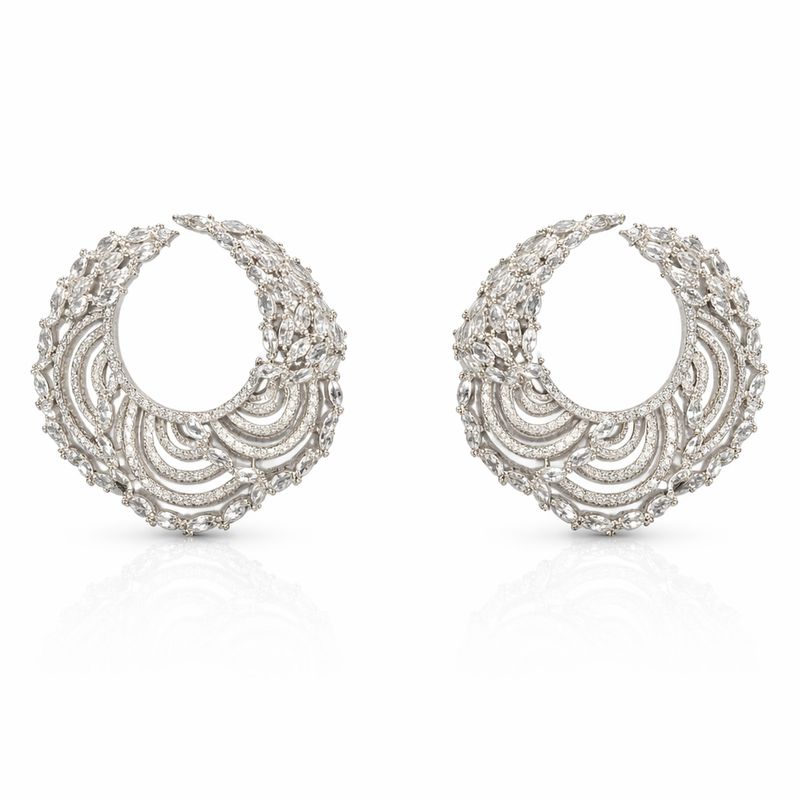 Aretes Circulares con Cristales en Capas