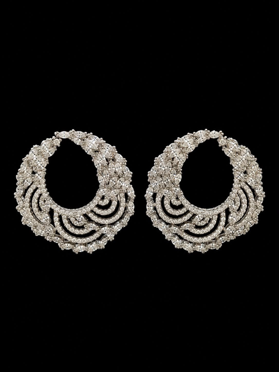 Aretes Circulares con Cristales en Capas