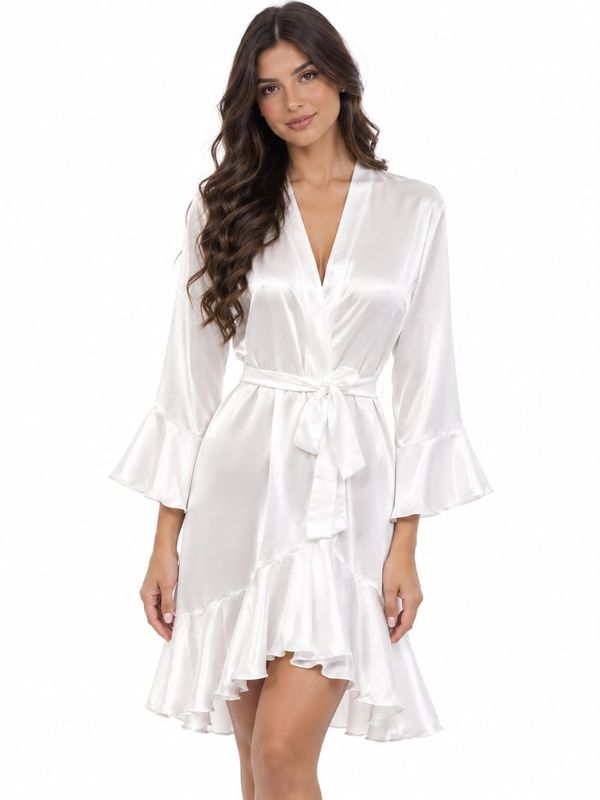 WHITE RUFFLED