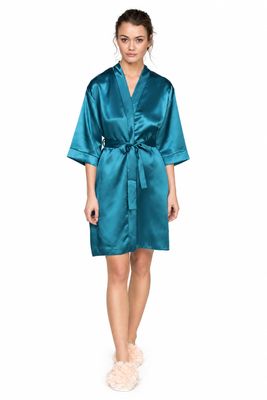 TURQUEZA SATIN ROBE