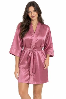 DUSTYROSE SATIN ROBE