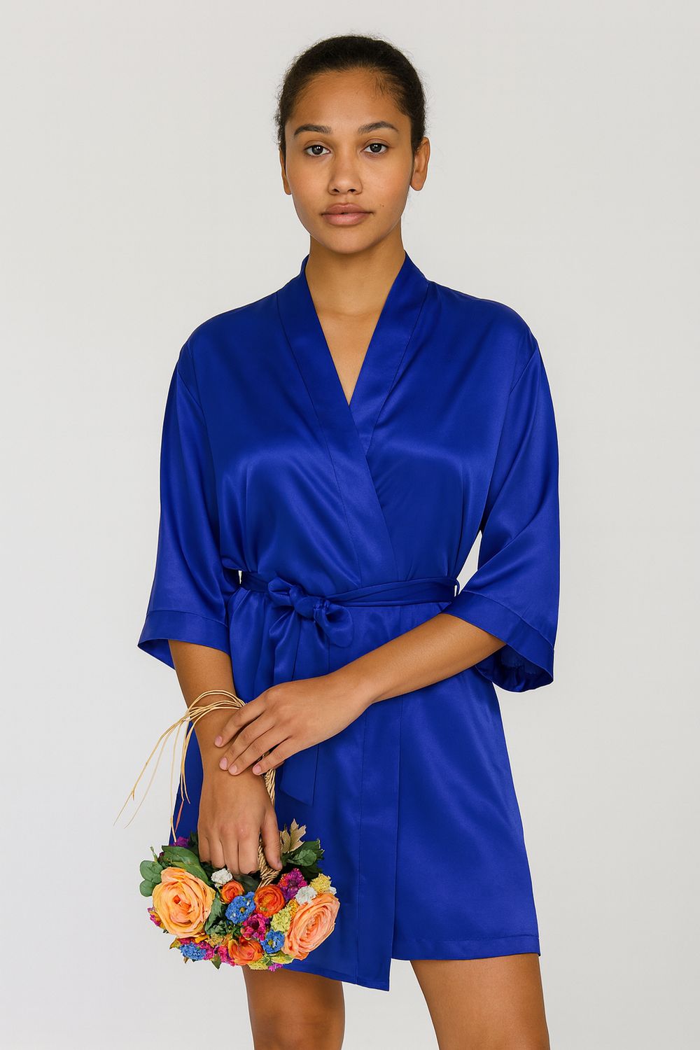 ELECTRIC BLUE SATIN