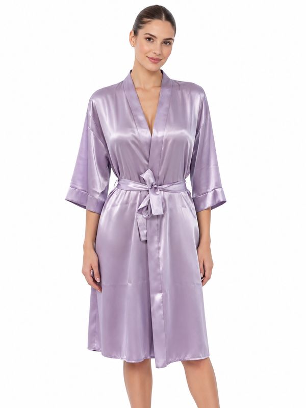 LILAC SATIN ROBE