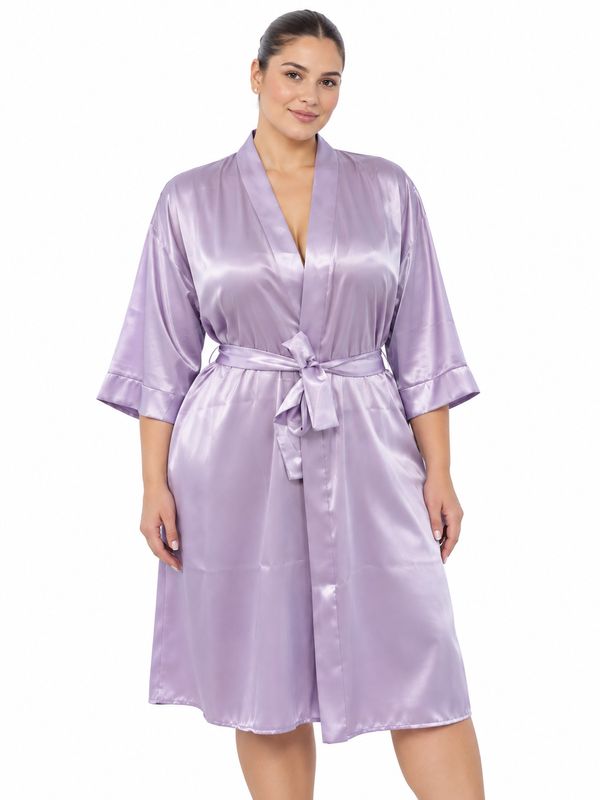 LILAC SATIN ROBE