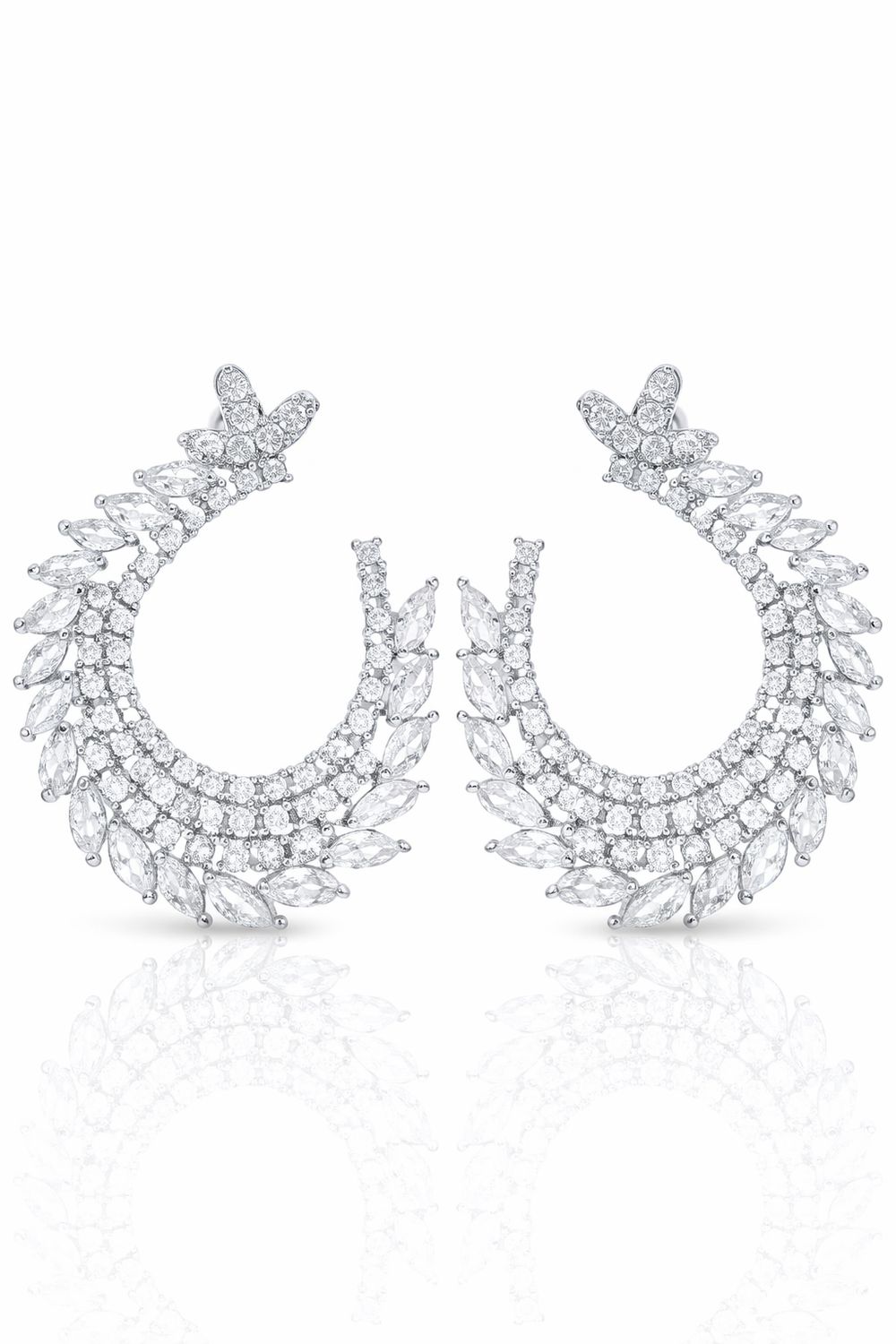 Aretes de Plata con Cristales de Circonio