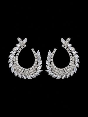 Aretes de Plata con Cristales de Circonio