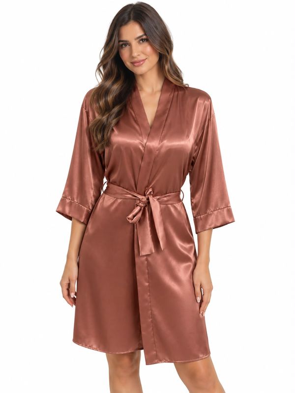 ROSEGOLD SATIN ROBE