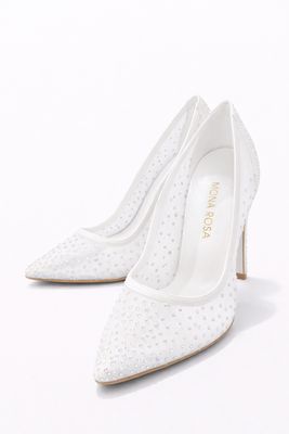 Zapato de Punta Blanco con Cristales
