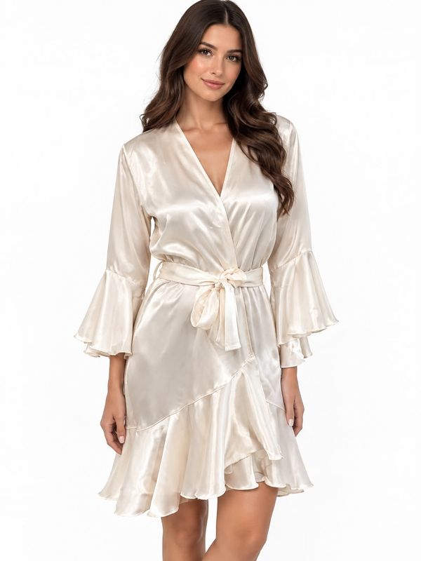 PEARL SATIN RUFFLED