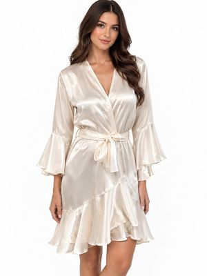 PEARL SATIN RUFFLED