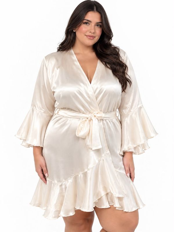 PEARL SATIN RUFFLED