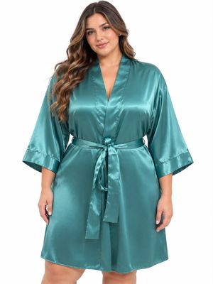 VERDE SATIN ROBE