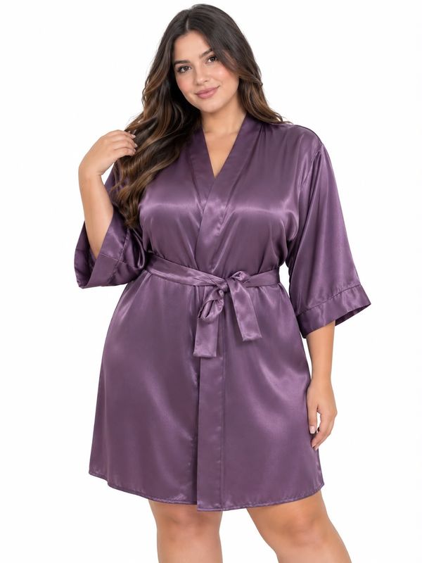 LEILAC SATIN ROBE