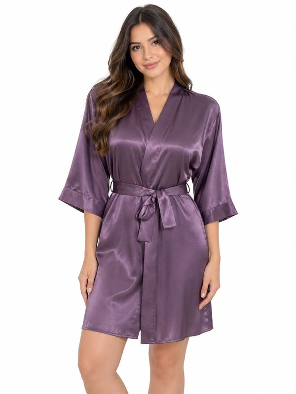 LEILAC SATIN ROBE