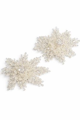 Set de Peinetas de Dos Piezas con Cristales y Perlas