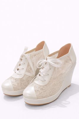 Zapato Cerrado de Encaje de 9.5 cm con Suela de Goma