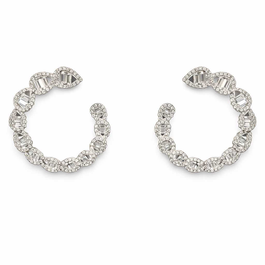 Aretes Semiargollas con Cristales