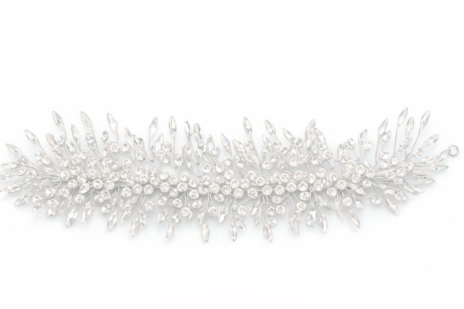 Tocado Flexible de Cristales y Canutillos