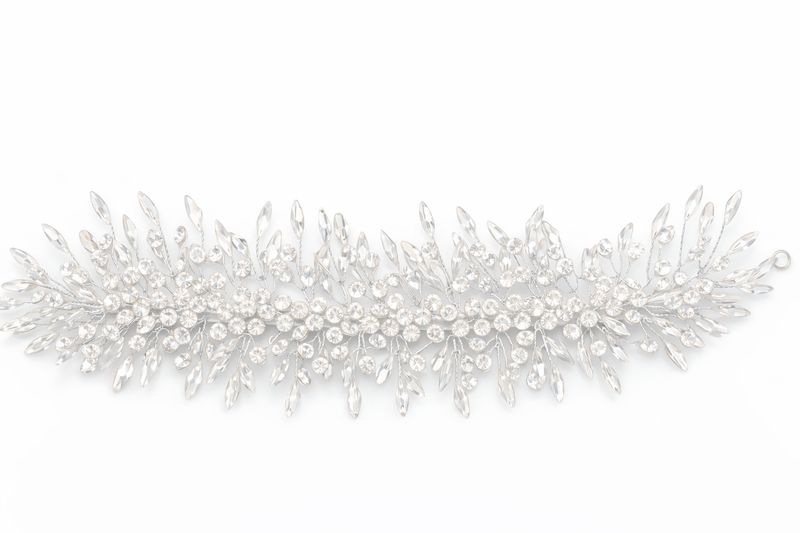 Tocado Flexible de Cristales y Canutillos