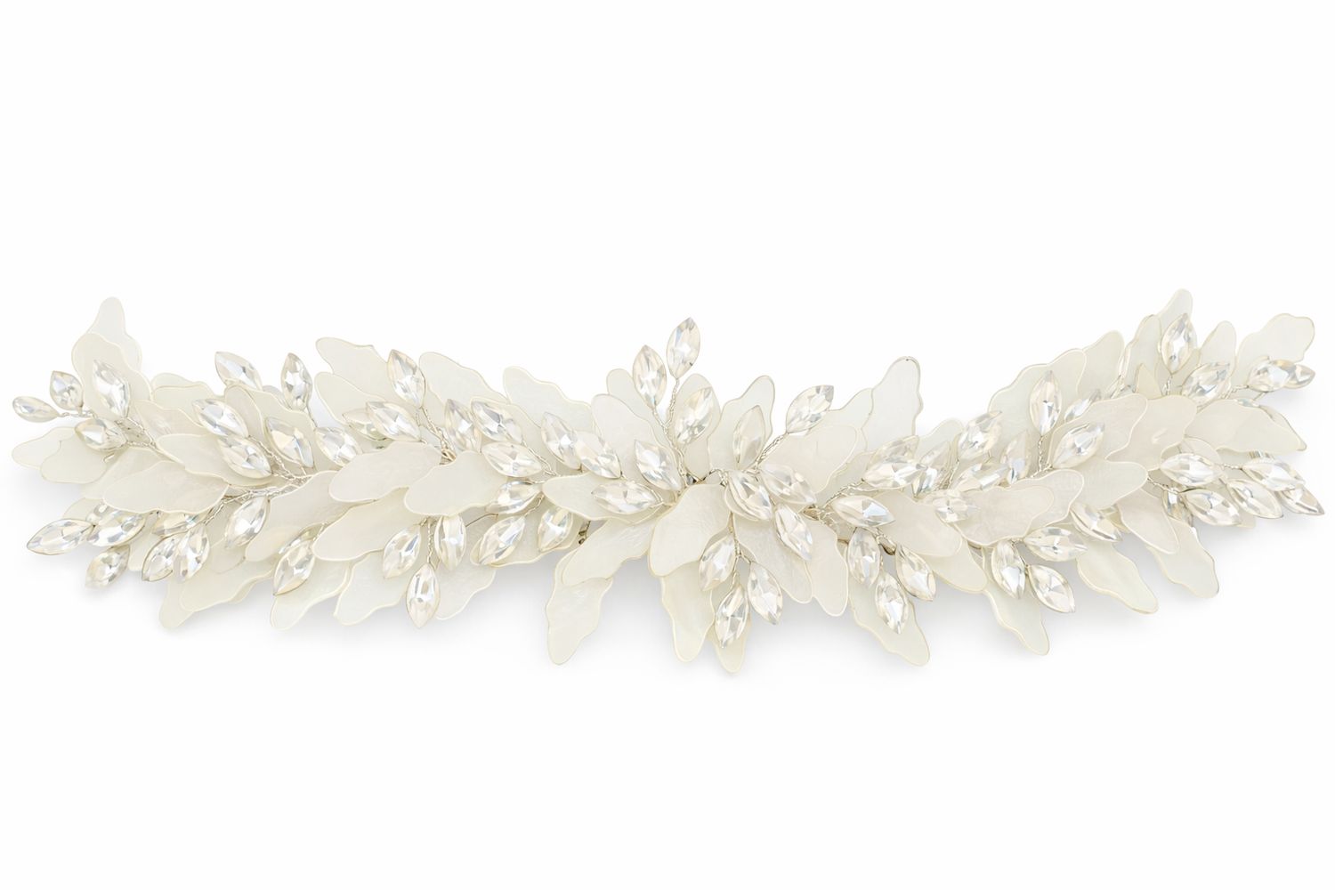 Tocado Perlado con Cristales de Fantasía Fina