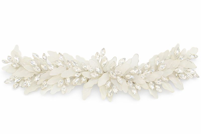 Tocado Perlado con Cristales de Fantasía Fina