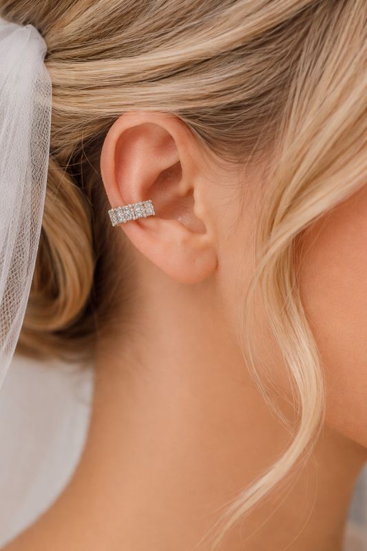 Ear Cuff de Plata con Cristales