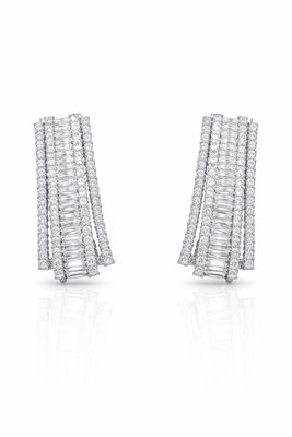 Aretes Huggie de Plata con Cristales