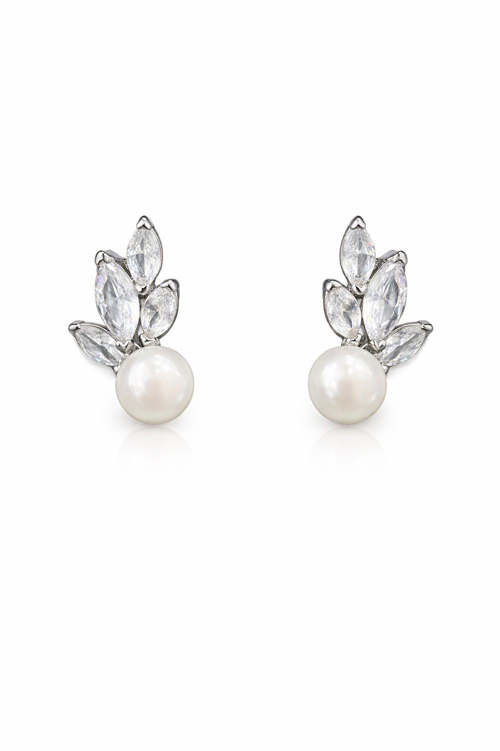 Aretes Pequeños de Cristales y Perlas