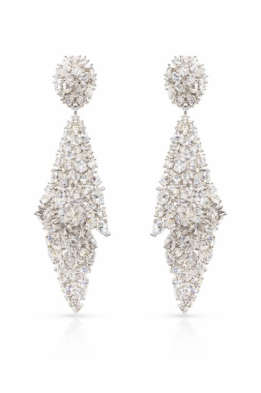 Aretes Largos Crystal Cascade