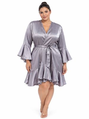 SILVER RUFFLED ROBE