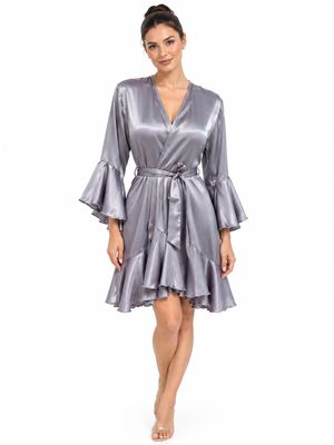 SILVER RUFFLED ROBE