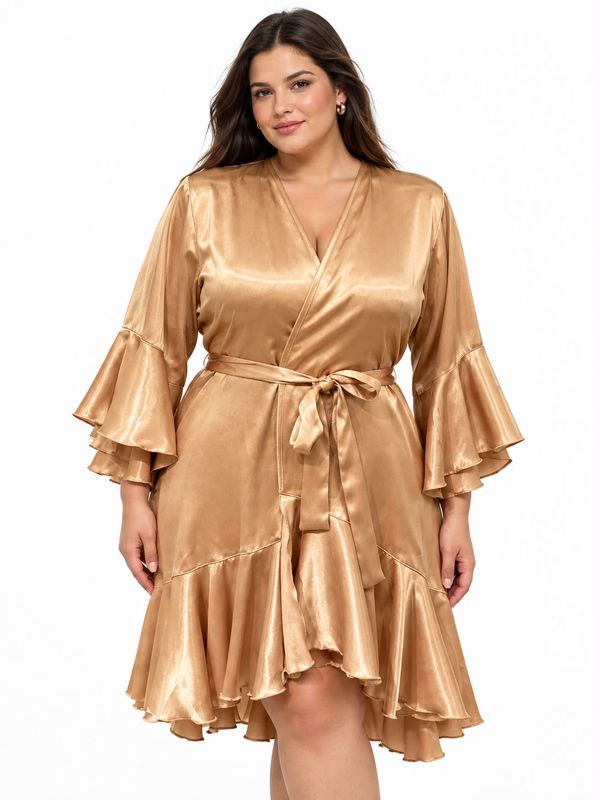GOLD RUFFLED ROBE