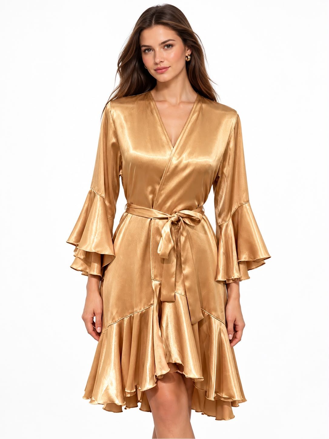 GOLD RUFFLED ROBE