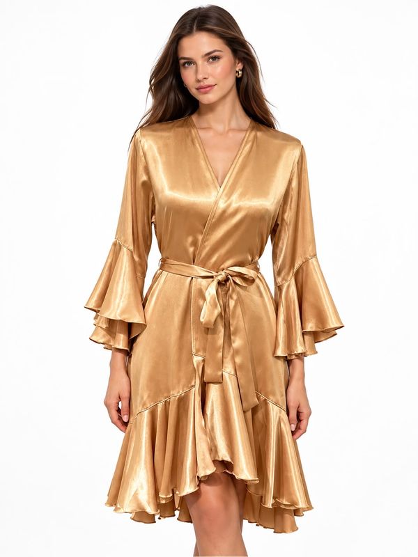 GOLD RUFFLED ROBE