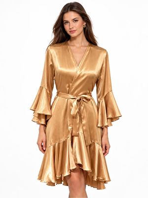 GOLD RUFFLED ROBE