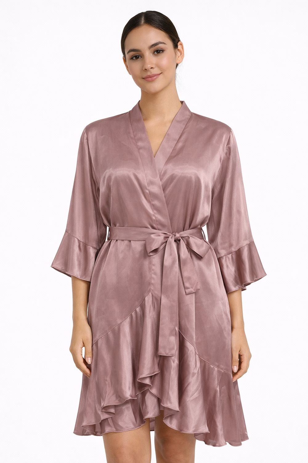 Bata Satinada Vizon con Vuelos