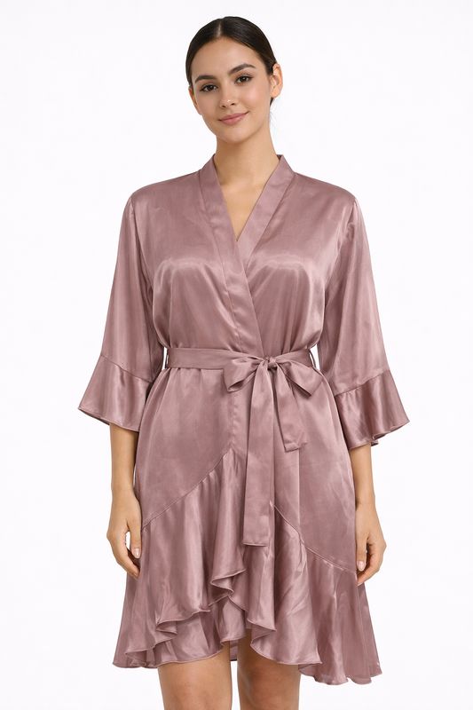 Bata Satinada Vizon con Vuelos