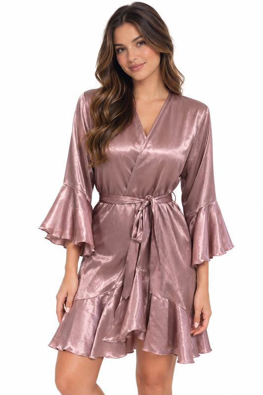 VIZON RUFFLED ROBE